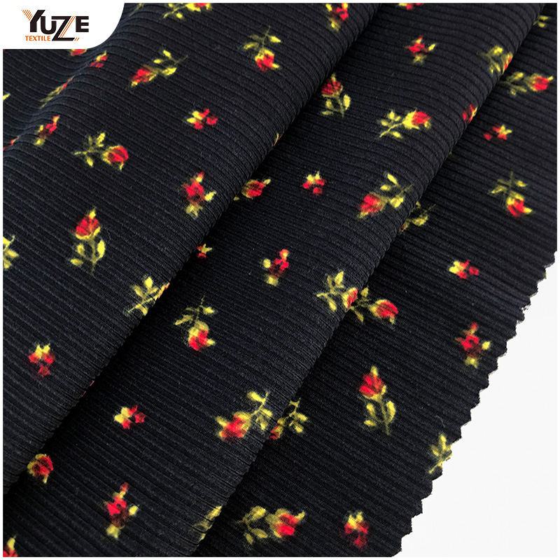 YZK-010055-4 DTY 3*2 RIB 2-SIDE Kefe Print