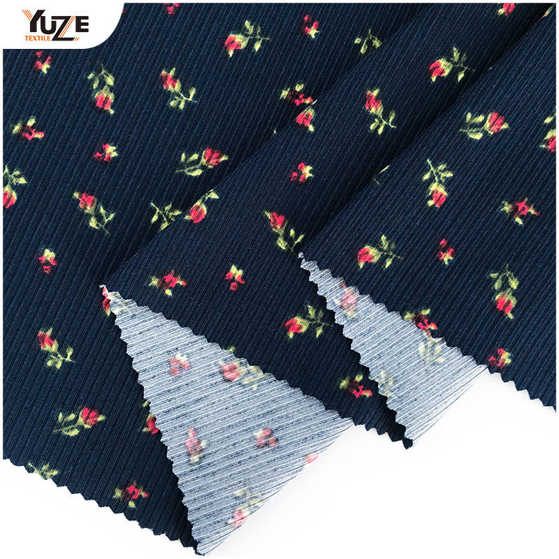 YZK-010055-4 DTY 3*2 RIB 2-SIDE Kefe Print