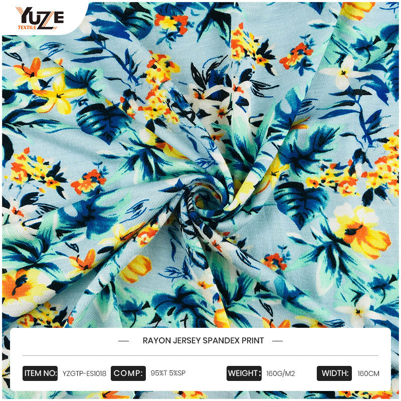 YZGTP-ES1018 Rayon Jersey Spandex nyomtatás