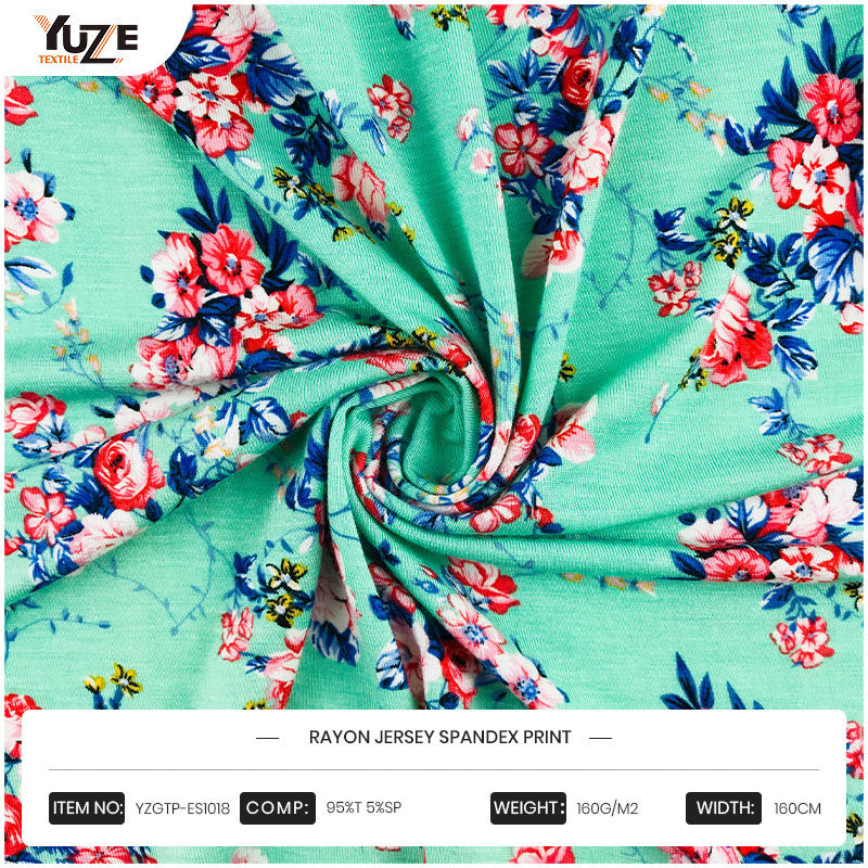 YZGTP-ES1018-2 Rayon Jersey Spandex nyomtatás