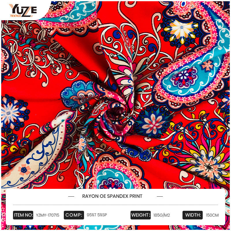 YZMY-170715 Rayon OE Spandex nyomtatás