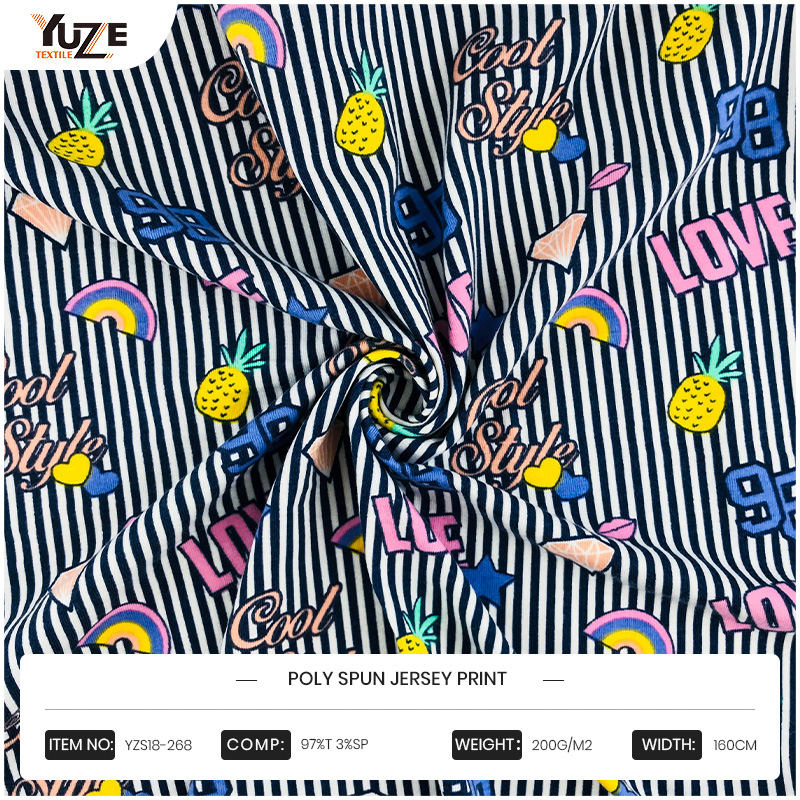YZS18-268 Poly SPUN Jersey nyomtatás
