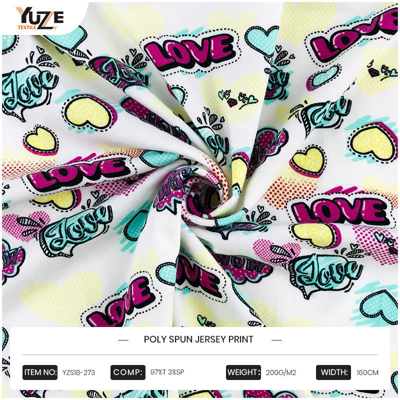 YZS18-273 Poly SPUN Jersey nyomtatás
