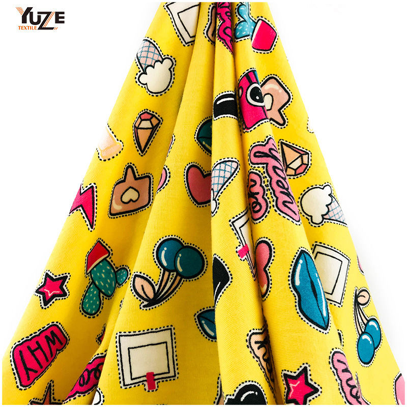 YZS18-278 Poly SPUN Jersey Spandex nyomtatás