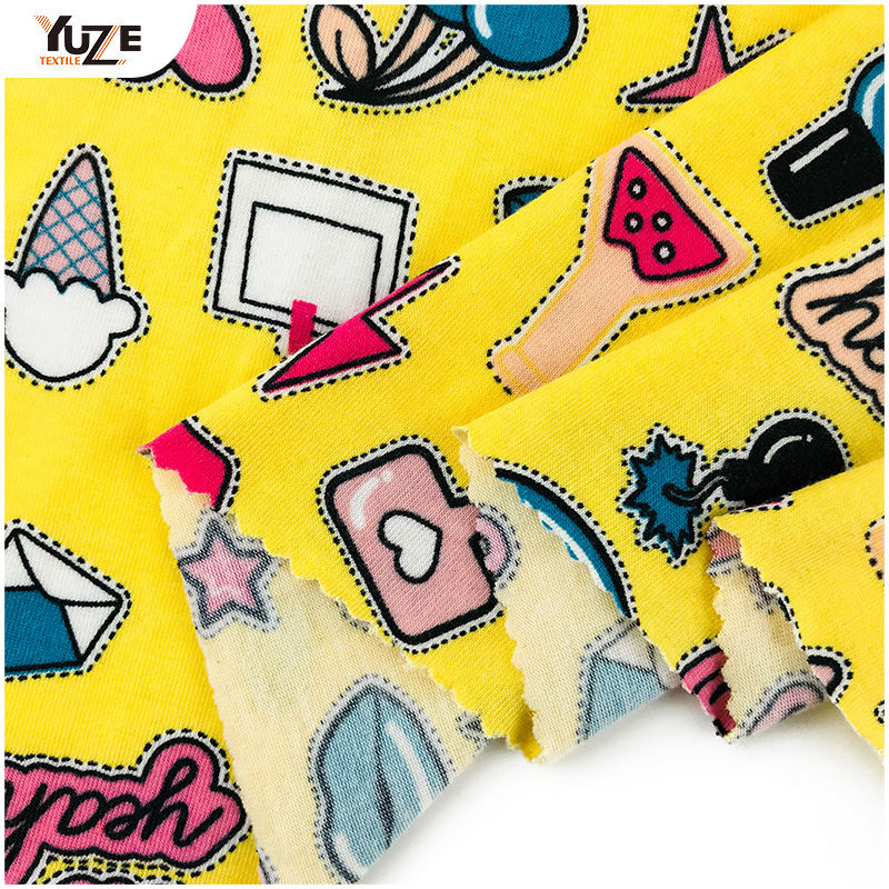 YZS18-278 Poly SPUN Jersey Spandex nyomtatás