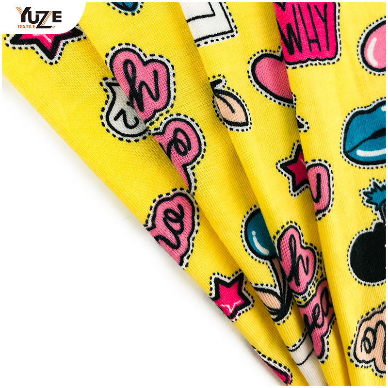 YZS18-278 Poly SPUN Jersey Spandex nyomtatás