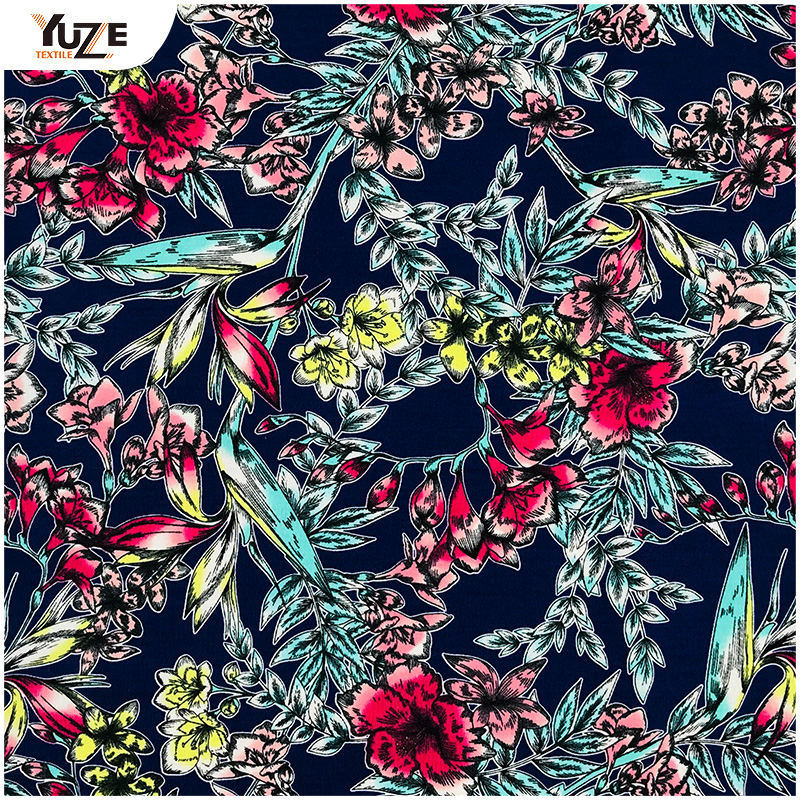 YZS18-417 Poly SPUN Jersey Spandex nyomtatás