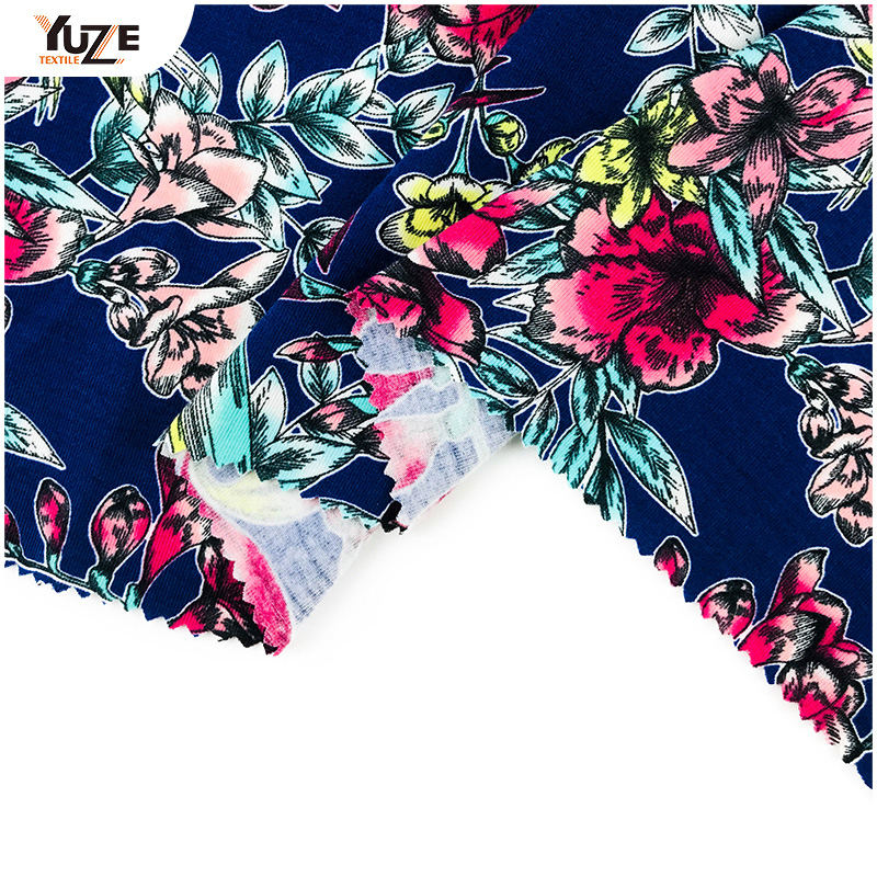 YZS18-417 Poly SPUN Jersey Spandex nyomtatás