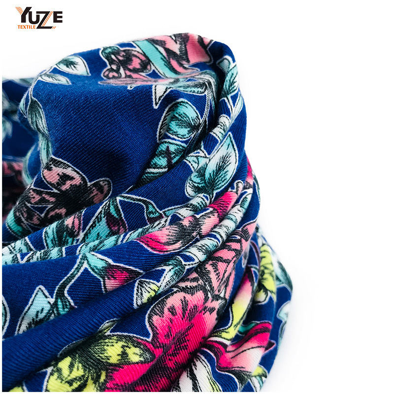 YZS18-417 Poly SPUN Jersey Spandex nyomtatás