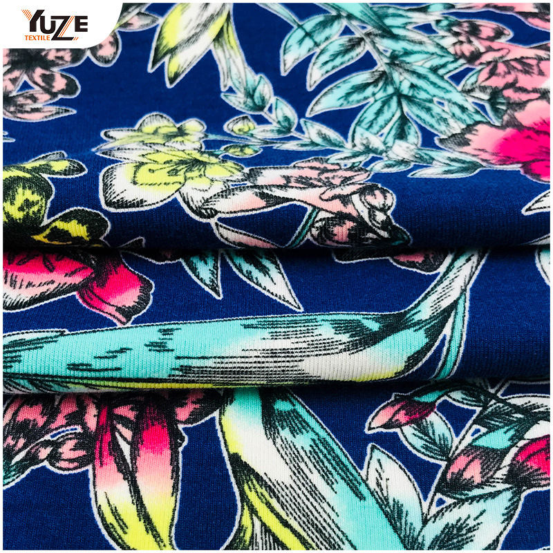 YZS18-417 Poly SPUN Jersey Spandex nyomtatás