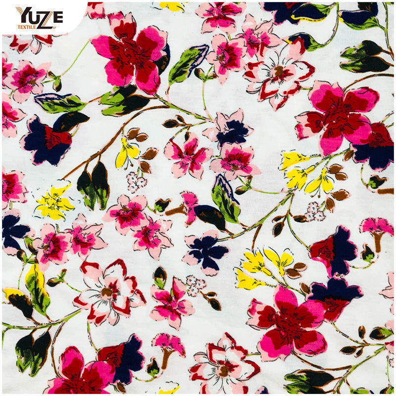 YZS18-455 Poly SPUN Jersey Spandex nyomtatás