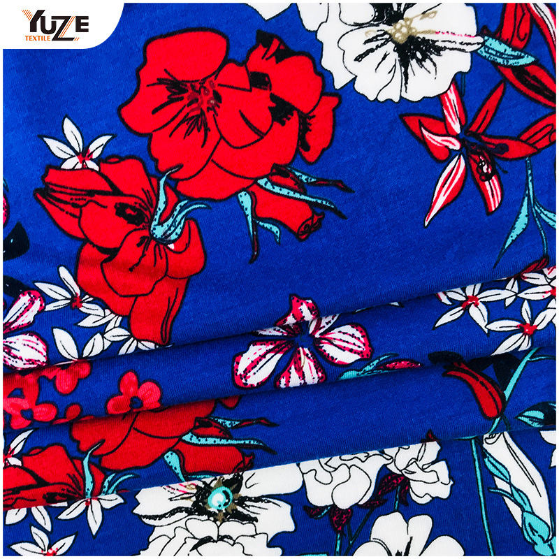 YZS18-539 Poly SPUN Jersey Spandex nyomtatás