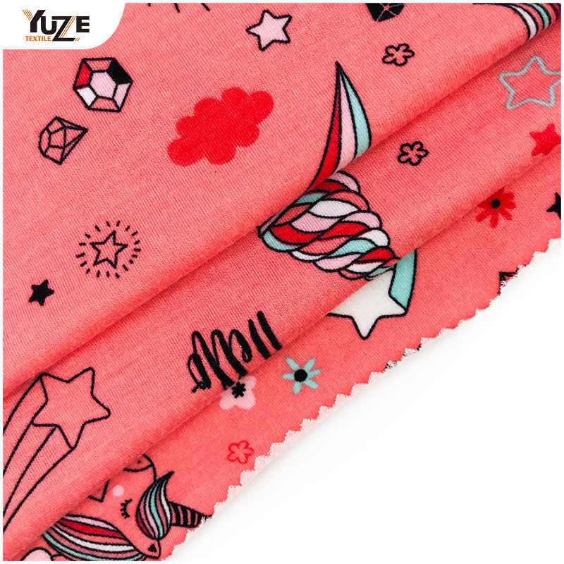 YZS18-775 Poly SPUN Jersey Spandex nyomtatás