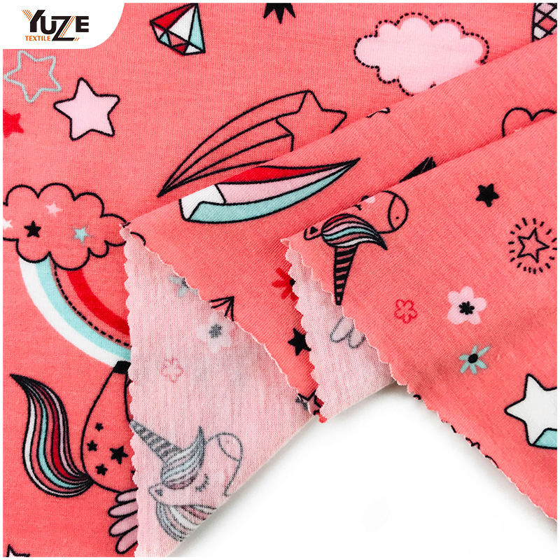 YZS18-775 Poly SPUN Jersey Spandex nyomtatás