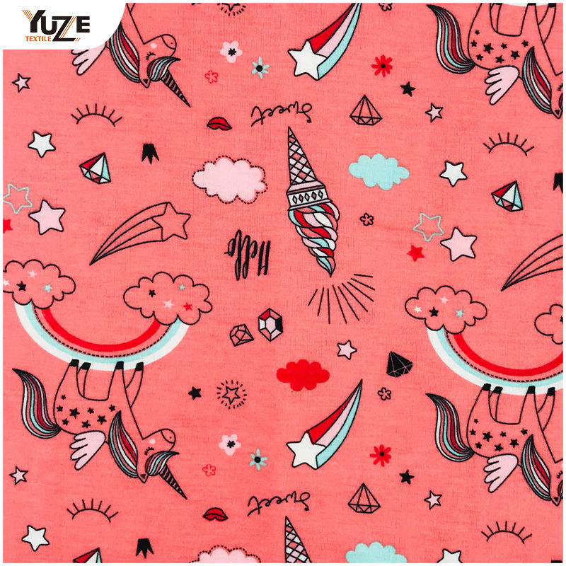 YZS18-775 Poly SPUN Jersey Spandex nyomtatás