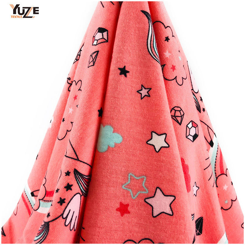 YZS18-775 Poly SPUN Jersey Spandex nyomtatás