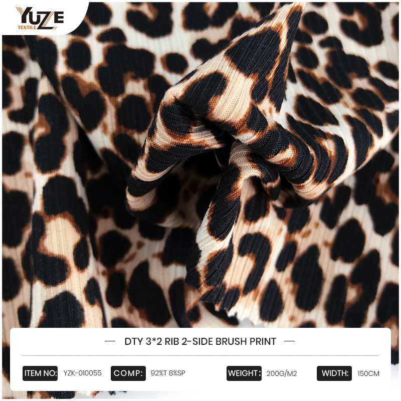 YZK-010055 DTY 3*2 RIB 2-SIDE Kefe Print