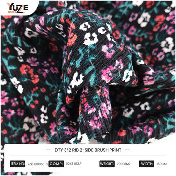 YZK-010055-6 DTY 3*2 RIB 2-SIDE Kefe Print YZK-010055-6 DTY 3*2 RIB 2-SIDE Kefe Print