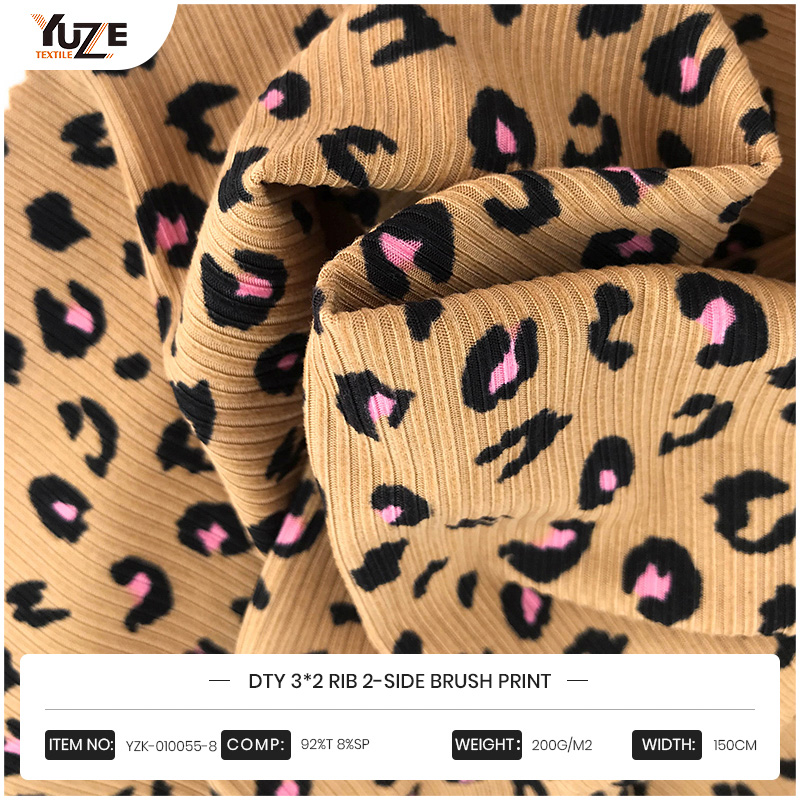 YZK-010055-8 DTY 3*2 RIB 2-SIDE Kefe Print