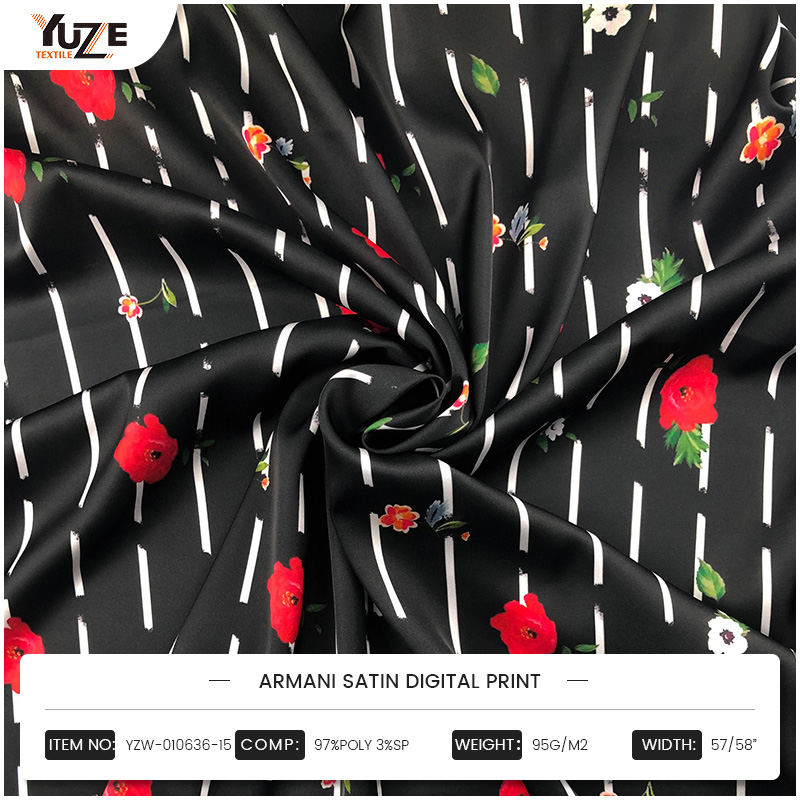 YZW-010636-15 Armani szatén digitális nyomtatás