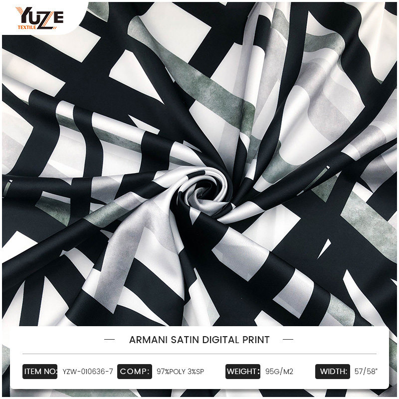 YZW-010636-7 Armani szatén digitális nyomtatás