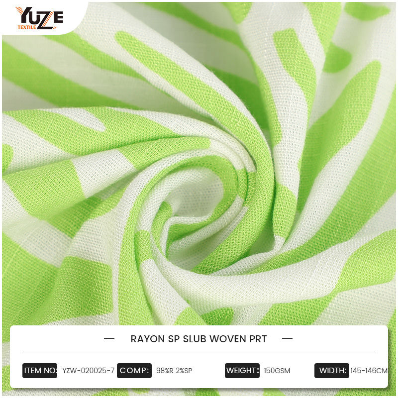 YZW-020025-7 Rayon SP Slub szövött PRT
