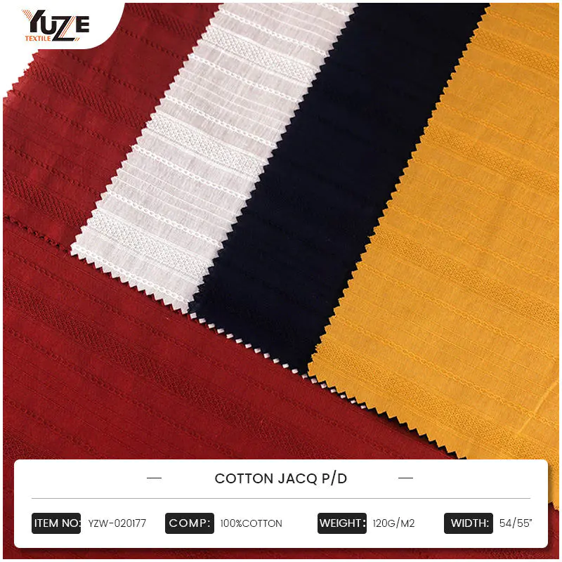 YZW-020177 Cotton Jacq PD Jacquard Technology: A szövés és a művészet tökéletes fúziója